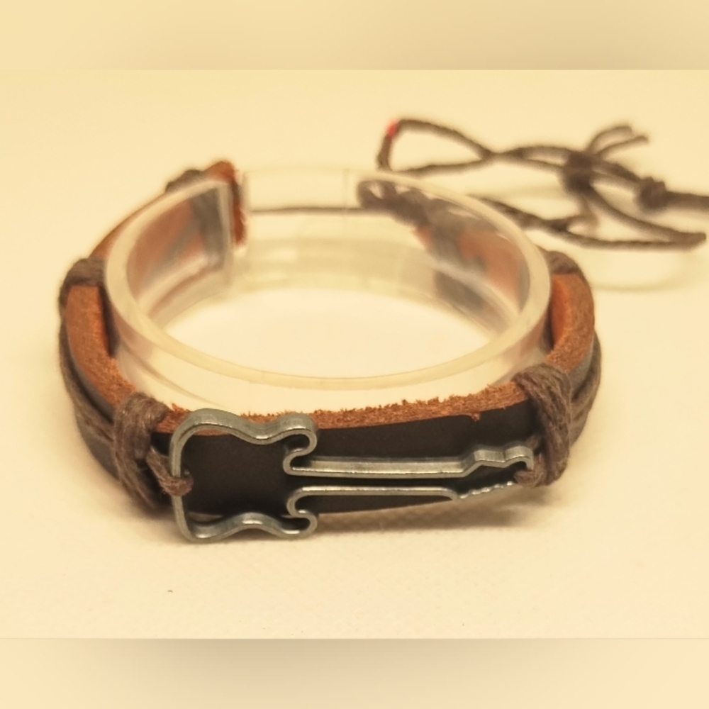 Men's Bracelet Leather‎ Guitar New f34